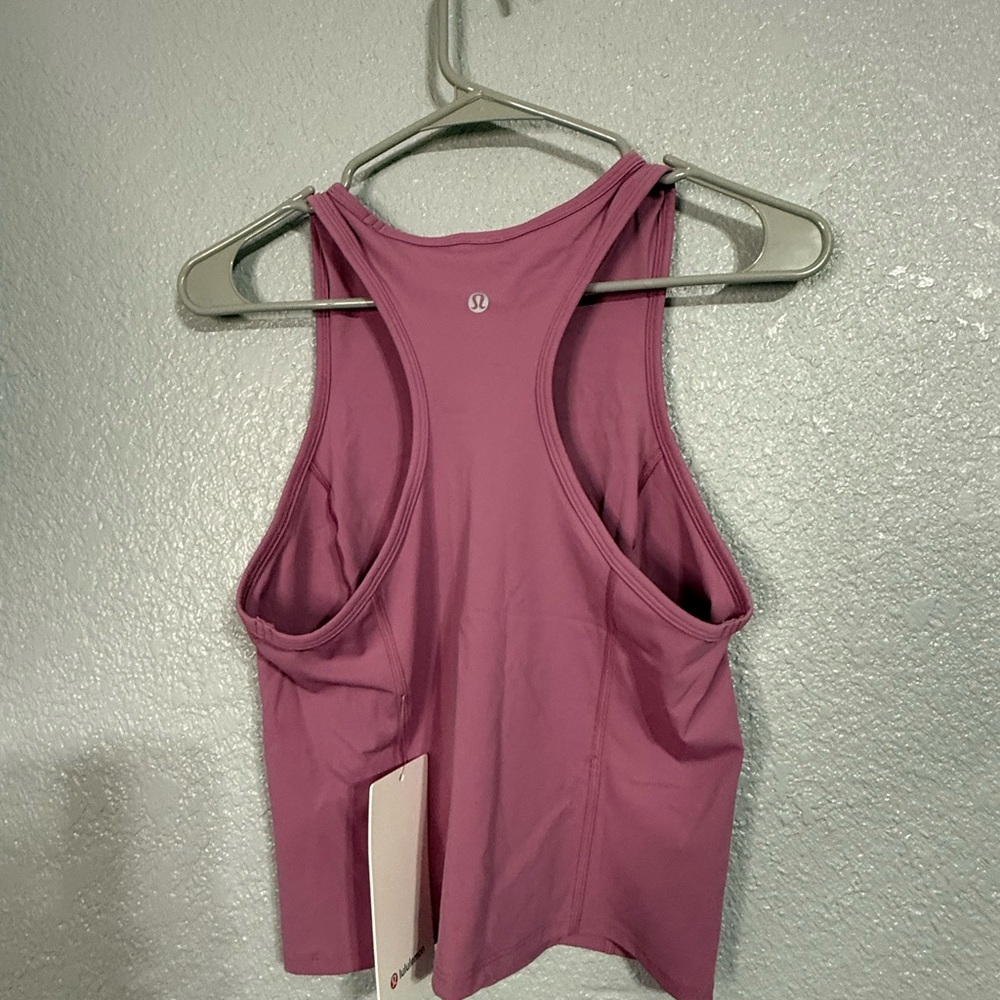 Lululemon Nulux Racerback Cropped Run Tank size 8 velvet dust - Picture 3 of 5